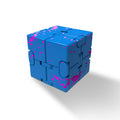 Cover Plate Style Magic Cube - Camouflage Blue and Rose Pink (Pack of 1)
