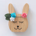 Solid Wood Ornament: Rabbit Wreath