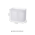 Medium White Double Compartments
