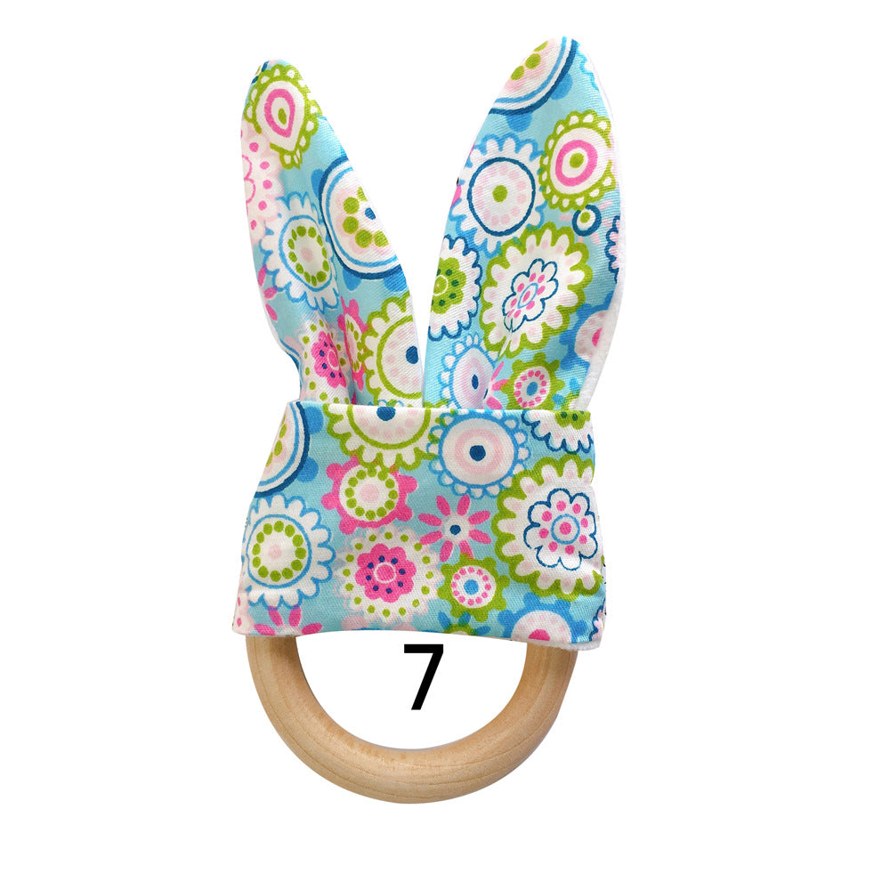 Natural Wooden Baby Teething Ring Image 1