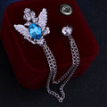 Silver Base Lake Blue Diamond