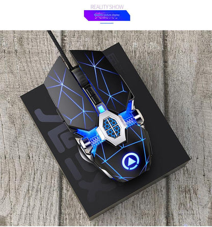 Ergonomic Gaming Mouse with 3200 DPI – USB Wired, 7 Programmable Buttons, RGB Lighting, Silent Clicks – Ideal for Gamers & Professionals