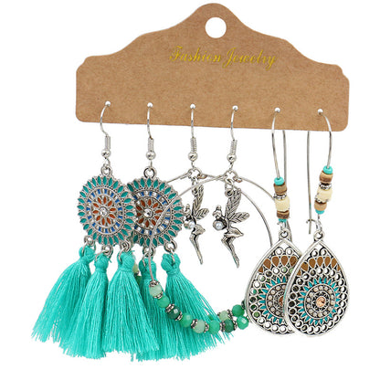 Close-up of fashion accessory waterdrop earrings