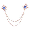 Gold Base Royal Blue Rhinestone