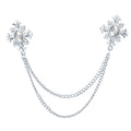 Silver Base White Rhinestone