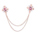 Gold Base Pink Rhinestone