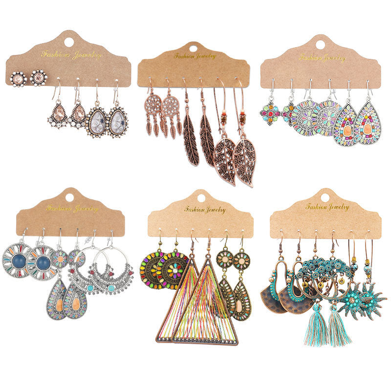 Vintage teardrop earrings in alloy