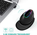 RGB black vertical handguard --- 2.4G wireless + wired + Bluetooth three-mode function (Pack of 1)