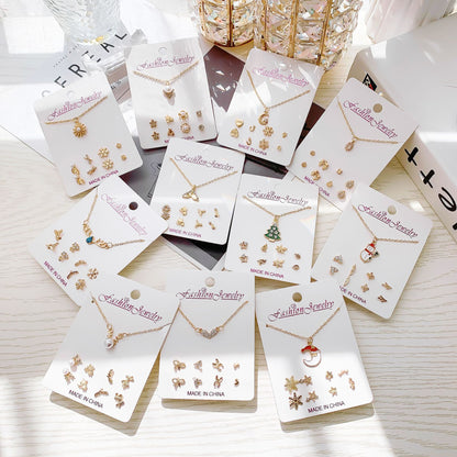 Electroplated gold necklace display