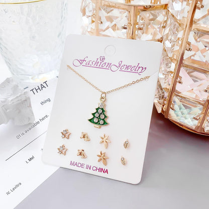 Close up of festive jewelry set