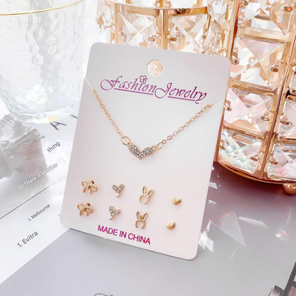 Close up of festive jewelry set