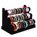 Black Velvet 3-Tier Bracelet Stand (Pack of 1)