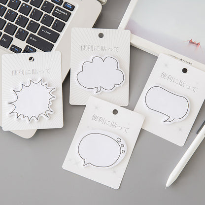 japanese style dialogue rectangle sticky note