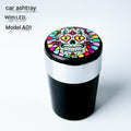 Black with Colorful Skull Pattern Flip Lid (Pack of 1)