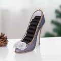 Purple gray fishtail skirt high heels