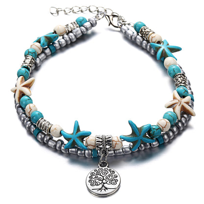 durable double-layer ankle bracelet