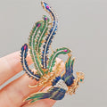 KC Gold Blue Phoenix Brooch