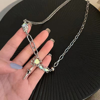 Fashion accessory - moonstone cross necklace for women
