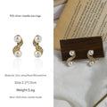 39#925 Silver Needle Earrings Pair