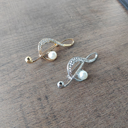 stylish music note brooch for women