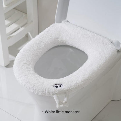 Purple and pink cat toilet seat cover