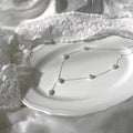 White Gold Freshwater Pearl Necklace