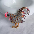 Rooster Brooch - Yellow