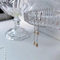 White Gold Freshwater Pearl Earrings
