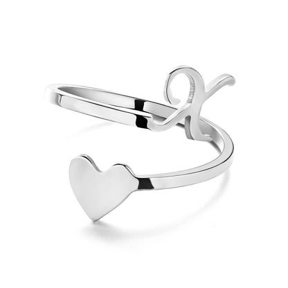 Customizable women's ring in stainless steel