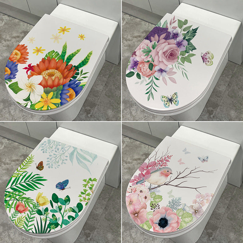 Cute Dolphin Toilet Seat Sticker Image 8