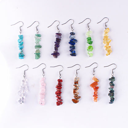 Handmade Natural Stone Crystal Drop Earrings Image 10