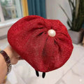 French Pearl Beret Red