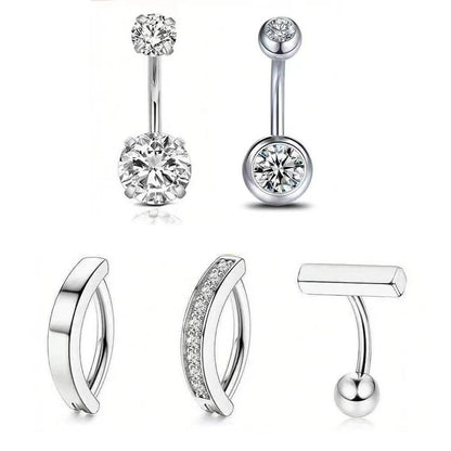 Fashionable navel ring set styled with clothing - image 10