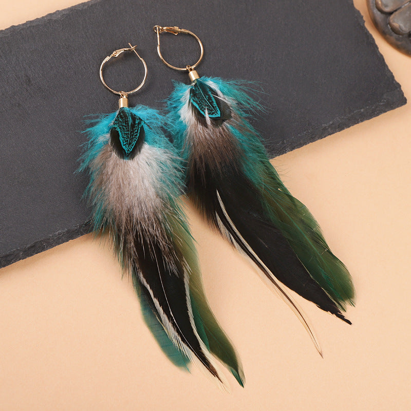 Bohemian vintage ethnic earrings displayed
