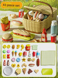 Western Meal + Dessert Basket Set [43 Pieces] with Picnic Mat (Pack of 3)