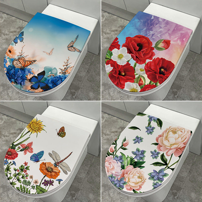 Cute Dolphin Toilet Seat Sticker Image 9