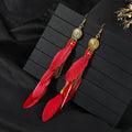 19-Vintage Long Feather (Red)