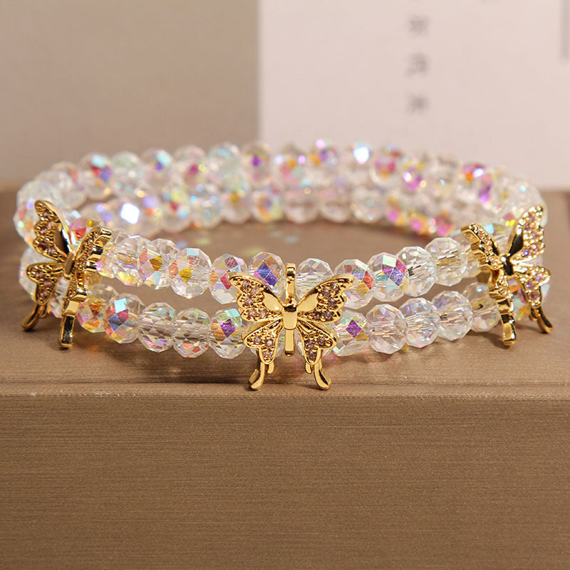 Stylish Butterfly Crystal Bracelet - Alternative View Image 3