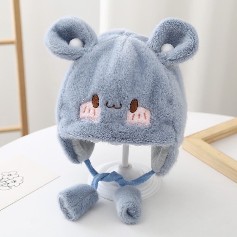 Cozy Plush Baby Hat on Child
