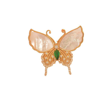 Stylish Butterfly Brooch on White Background - Image 6