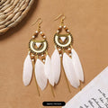 2 - Vintage Tassel White Feather