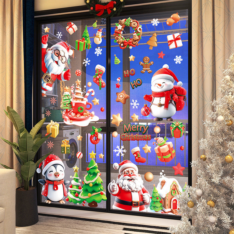 Winter holiday window decorations