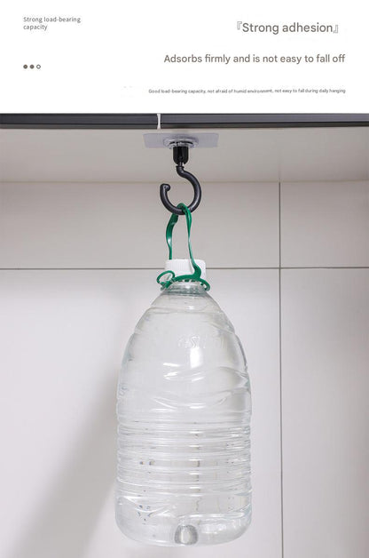 Hook in use holding bag on ceiling