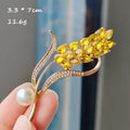 XZ0278-6 Pearl Leaf Wheat Spike - Brooch
