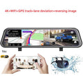 12-Inch Full-Screen Dual Recording (Front 4K + Rear 1080P + Lane Departure + WIFI + GPS Tracking) + 32G Card