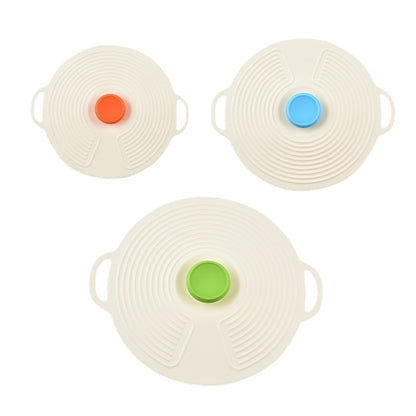 Set of reusable silicone lids for containers