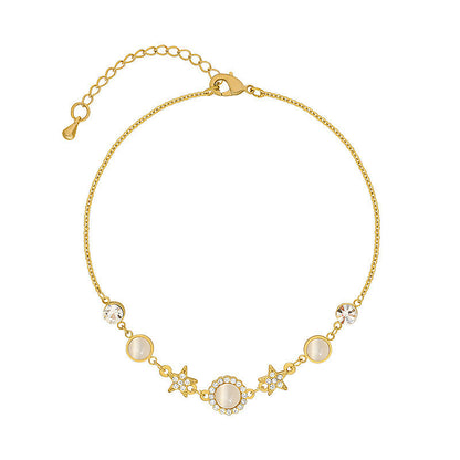 star-shaped cat eye stone bracelet image 8