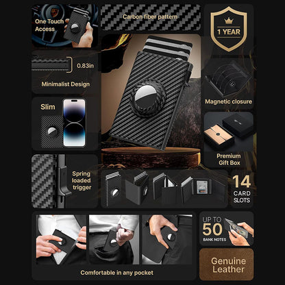 RFID-blocking men's wallet front view