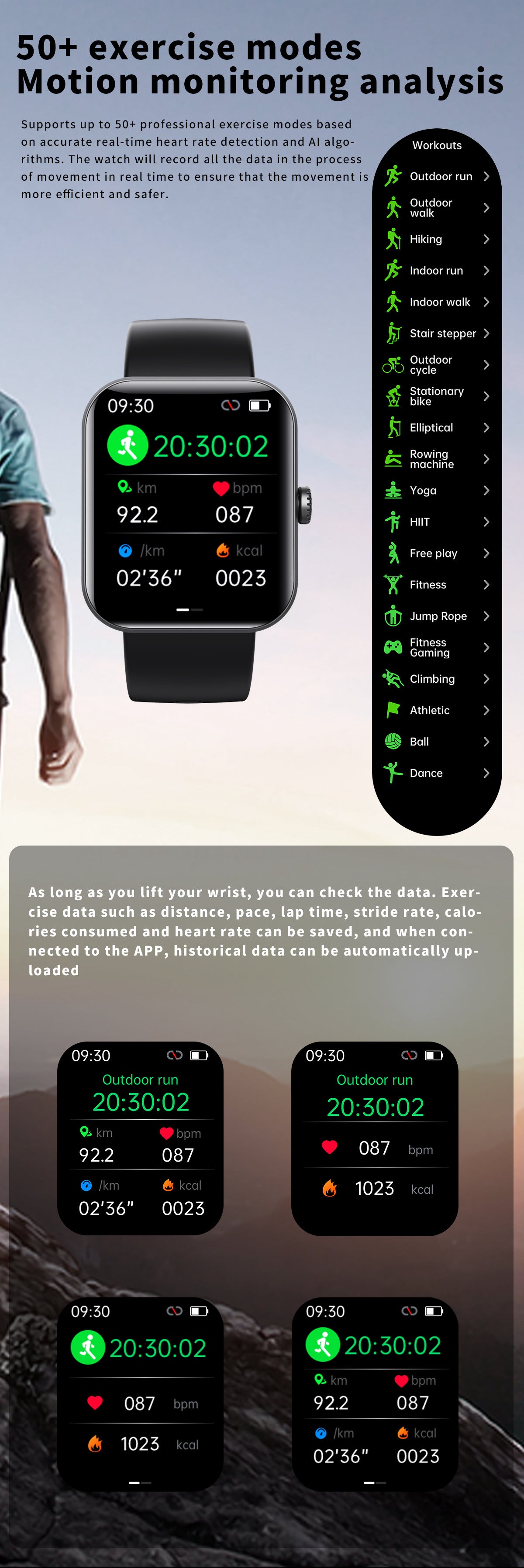 F57L Smartwatch in box packaging