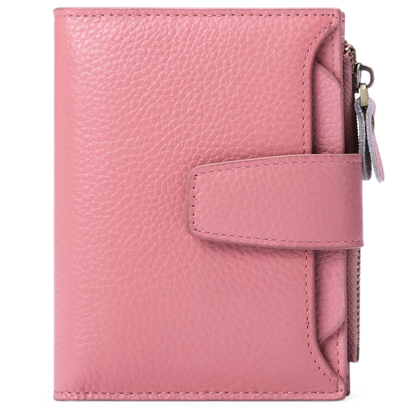 Stylish genuine leather wallet in light green